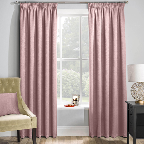Matrix Pencil Pleat, Blush - Ready Made Curtains - Image 3